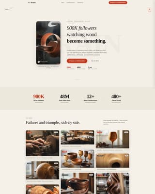 Grain - Authentic Woodturning Landing Page Template