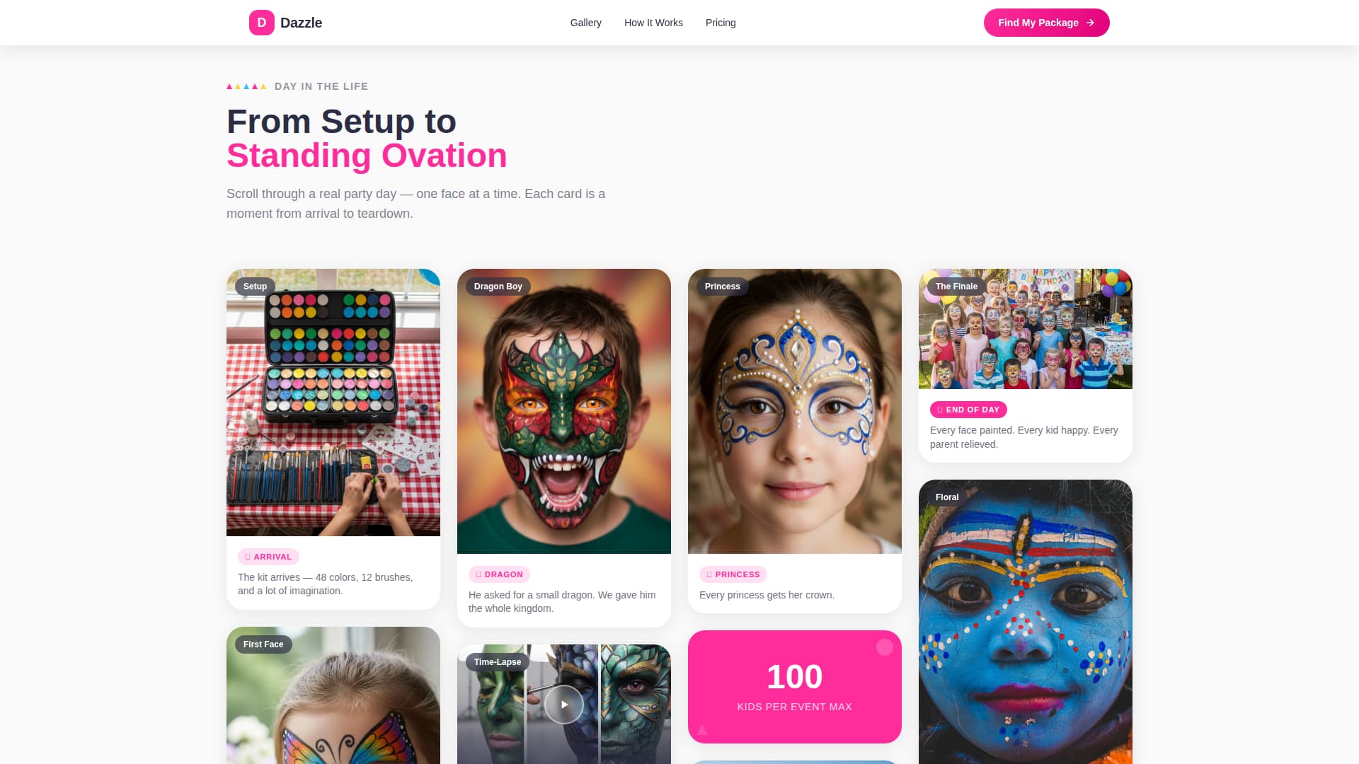 Kids Party & Entertainment Specialist Booking Website Template