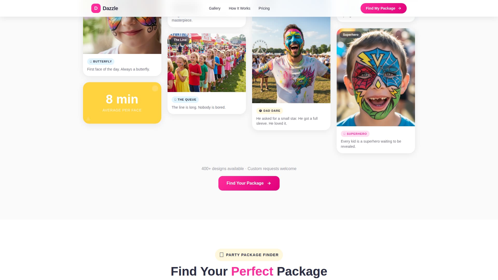 Kids Party & Entertainment Specialist Booking Website Template