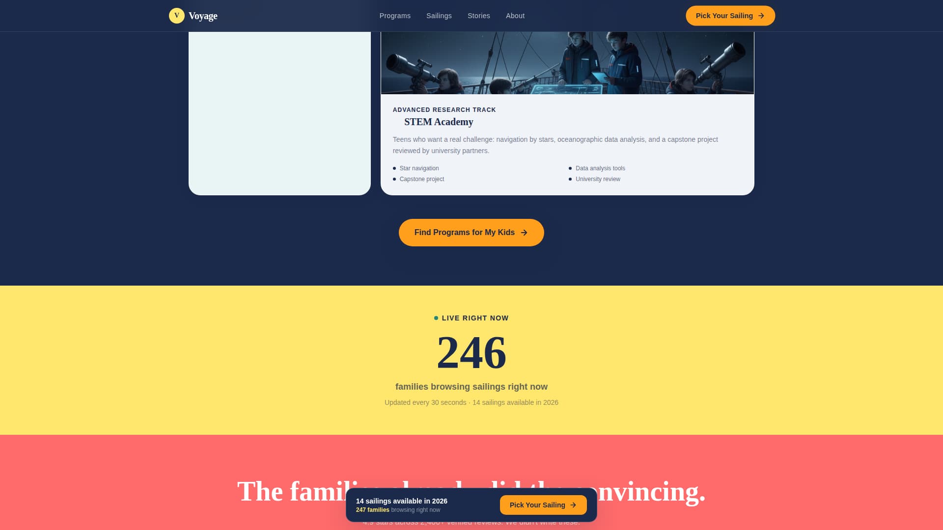Voyage - Unforgettable Family Cruise Landing Page Template