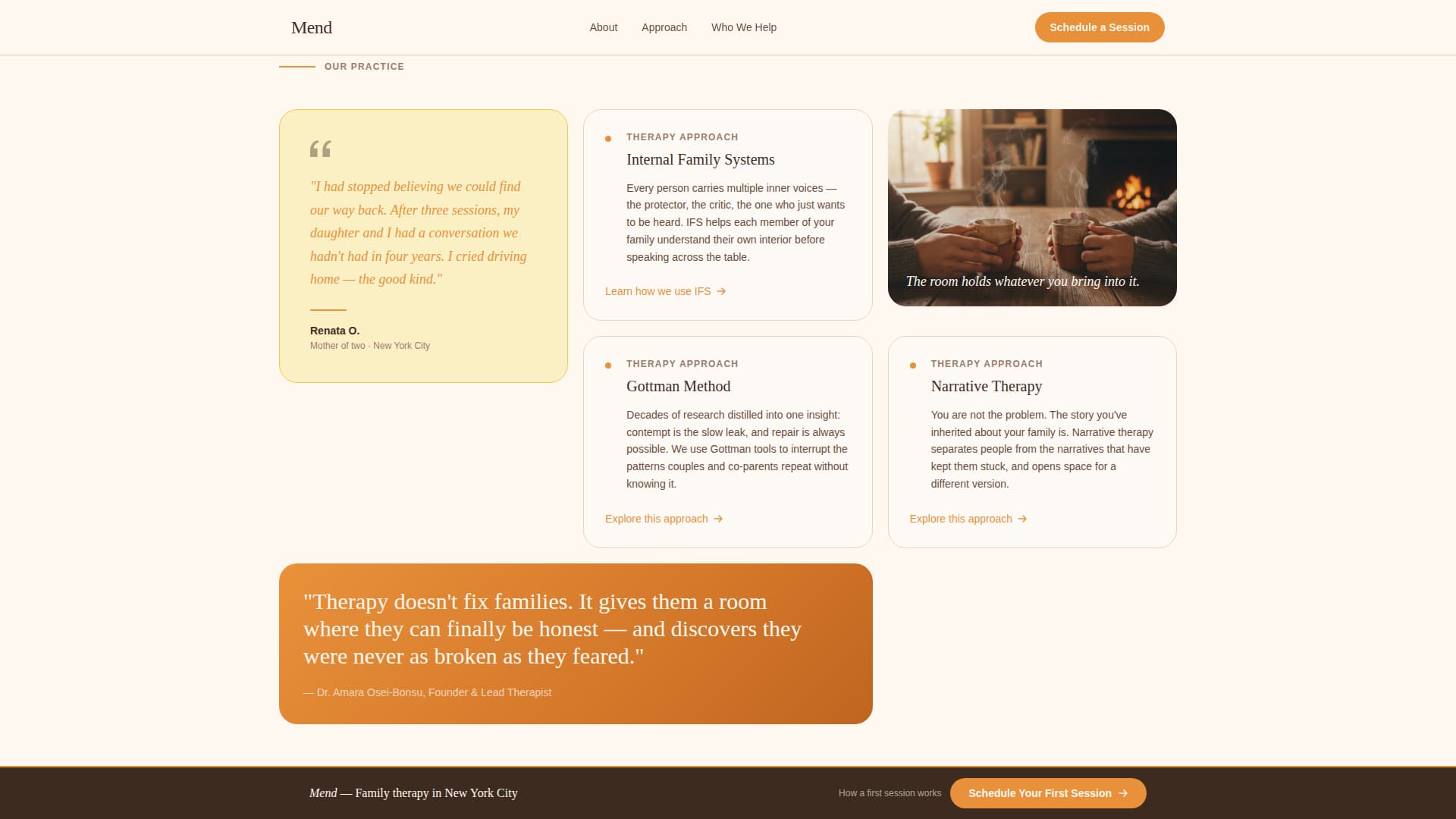 Family Counseling & Support Specialist Booking Website Template