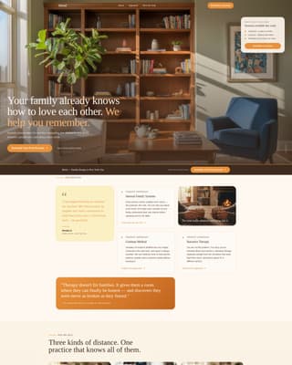 Family Counseling & Support Specialist Booking Website Template
