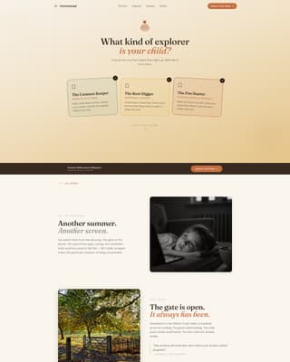 Summer Camp & Outdoor Program Booking Website Template