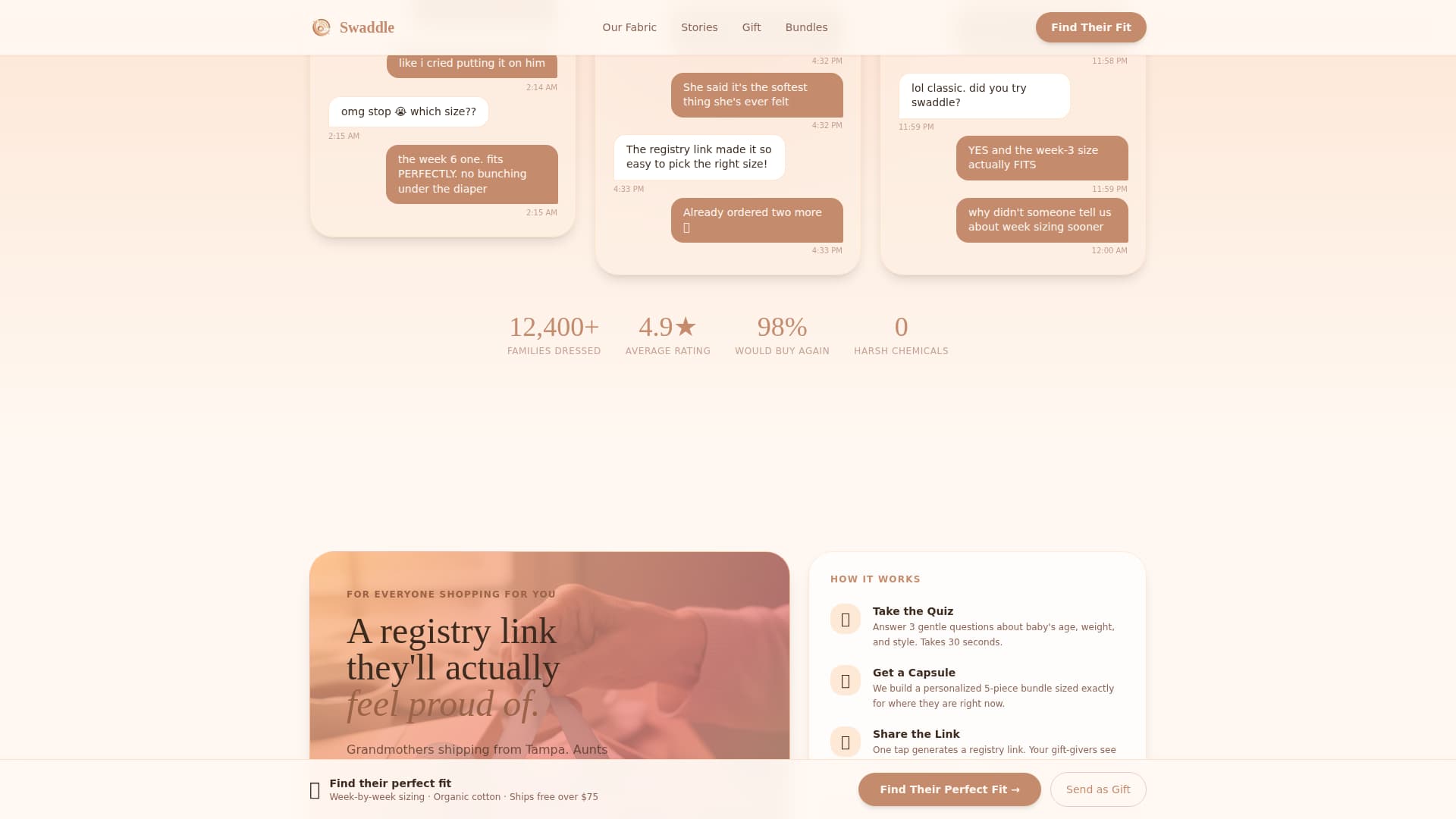 Infant (0-1) Products & Reviews Website Template