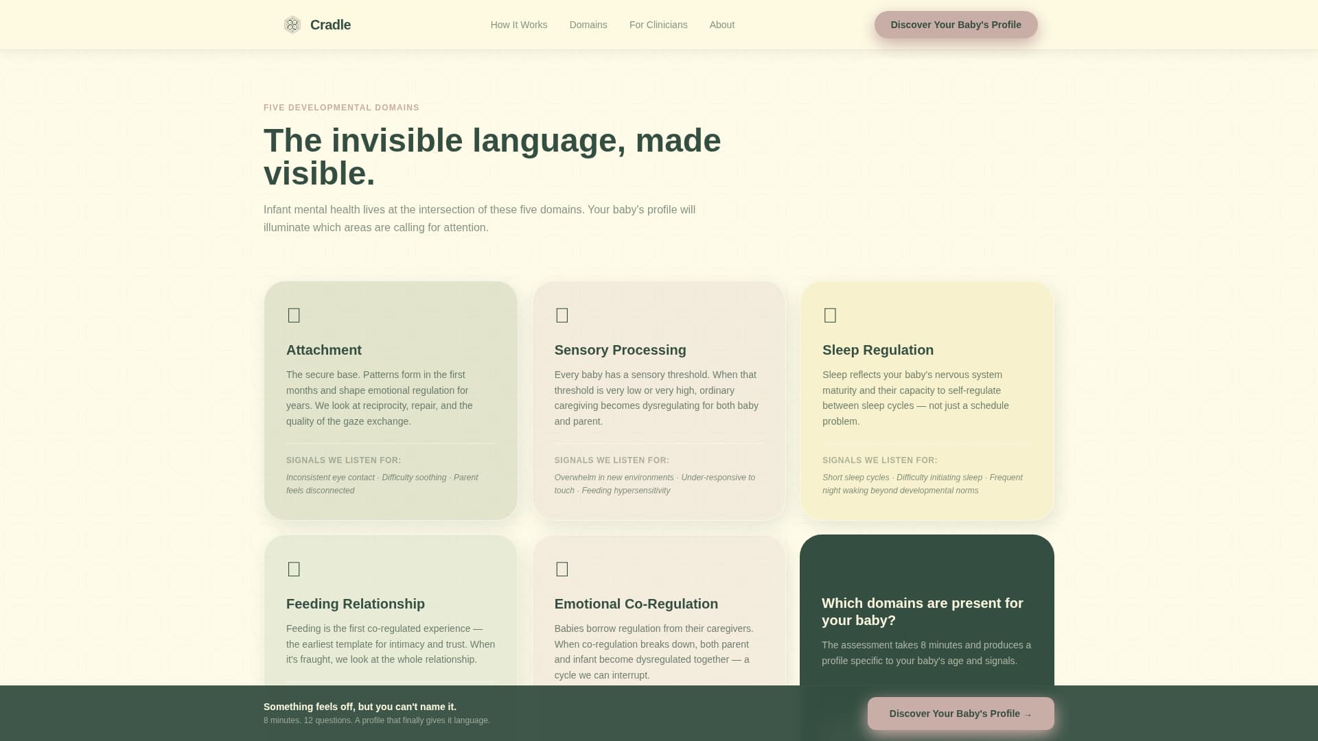 Cradle - Nurturing Infant Wellness Landing Page Template
