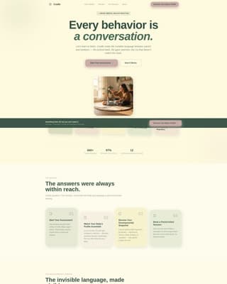 Cradle - Nurturing Infant Wellness Landing Page Template