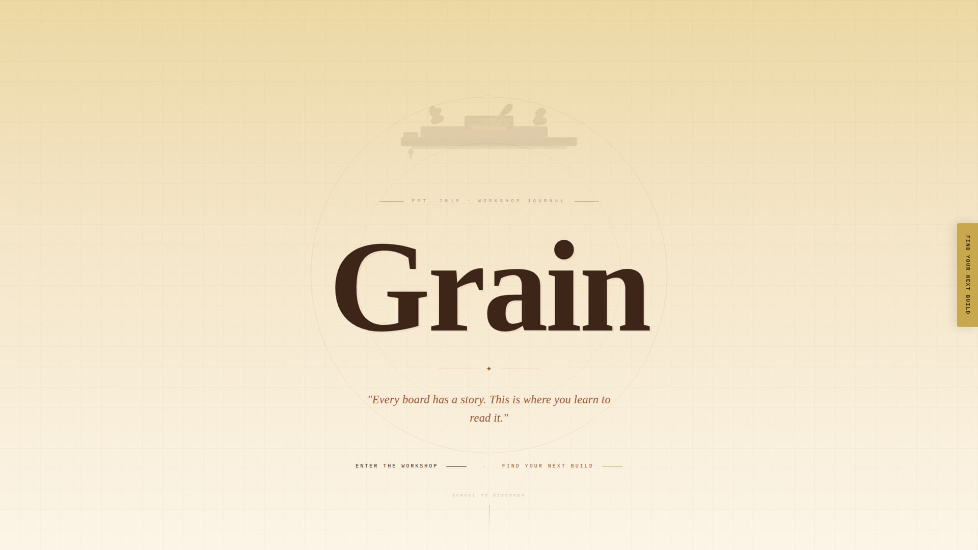 Grain - Rustic Woodworking Landing Page Template