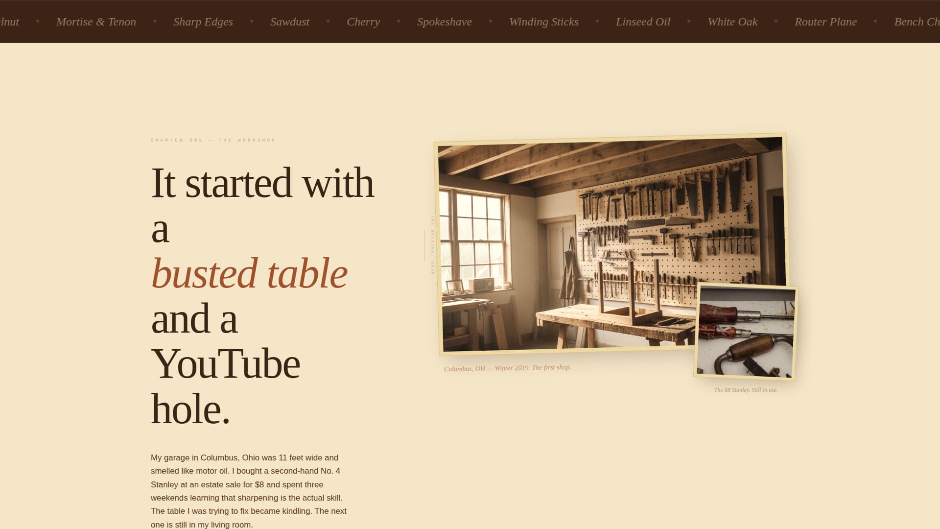 Grain - Rustic Woodworking Landing Page Template