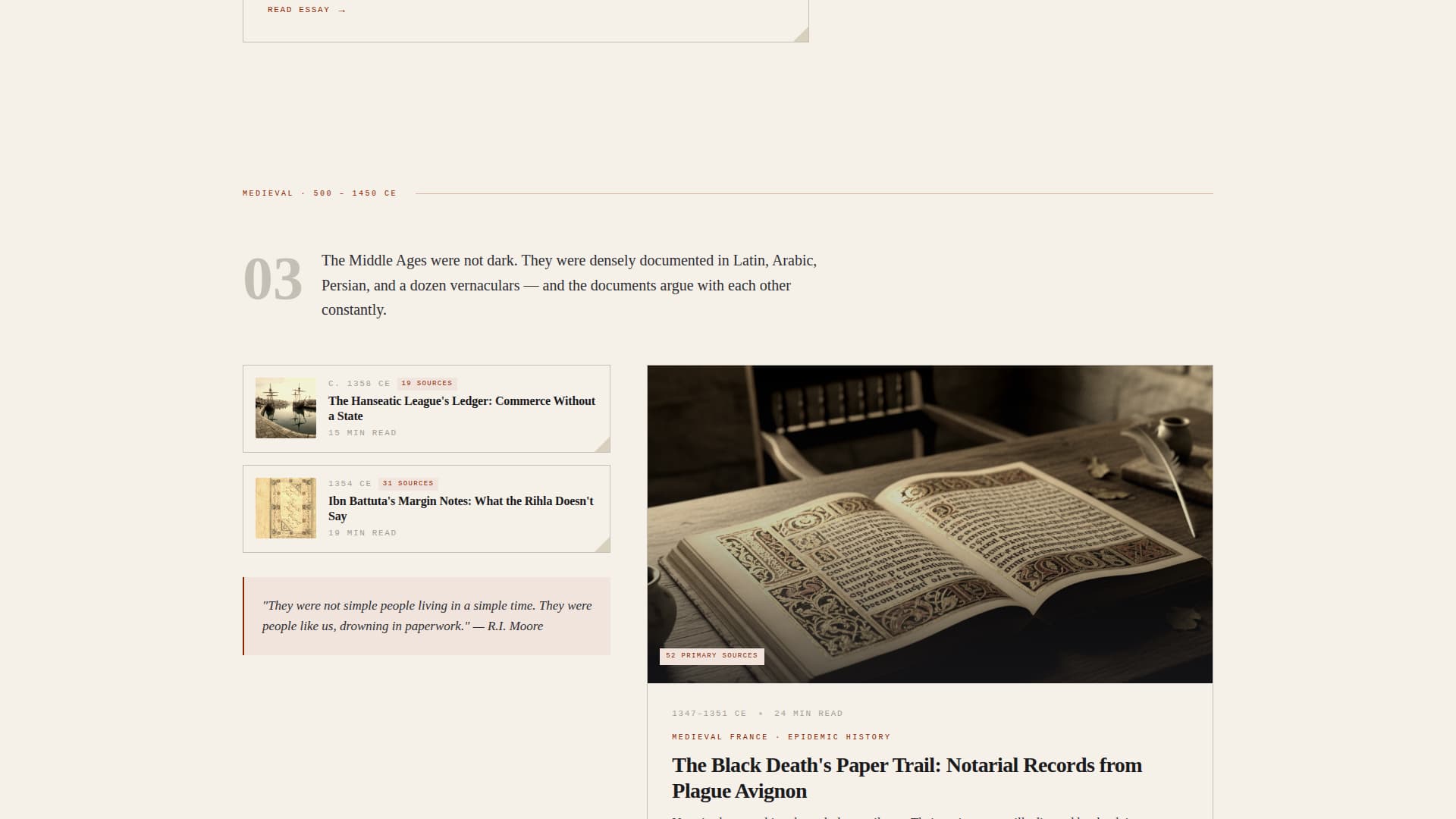 History & Culture Blog Portfolio Website Template