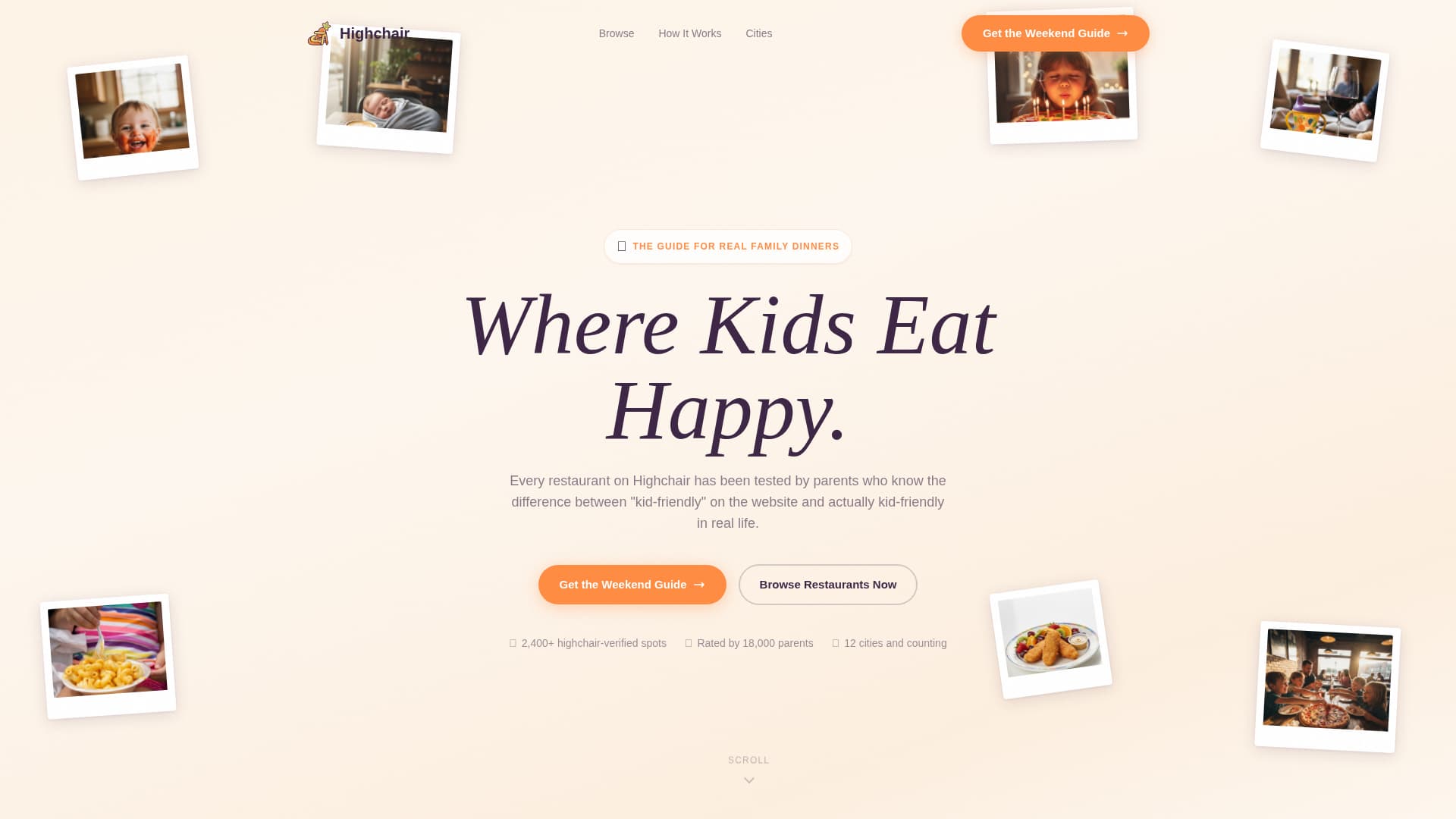 Highchair - Joyful Family Dining Landing Page Template