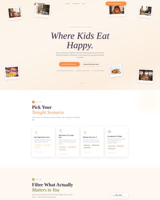 Highchair - Joyful Family Dining Landing Page Template