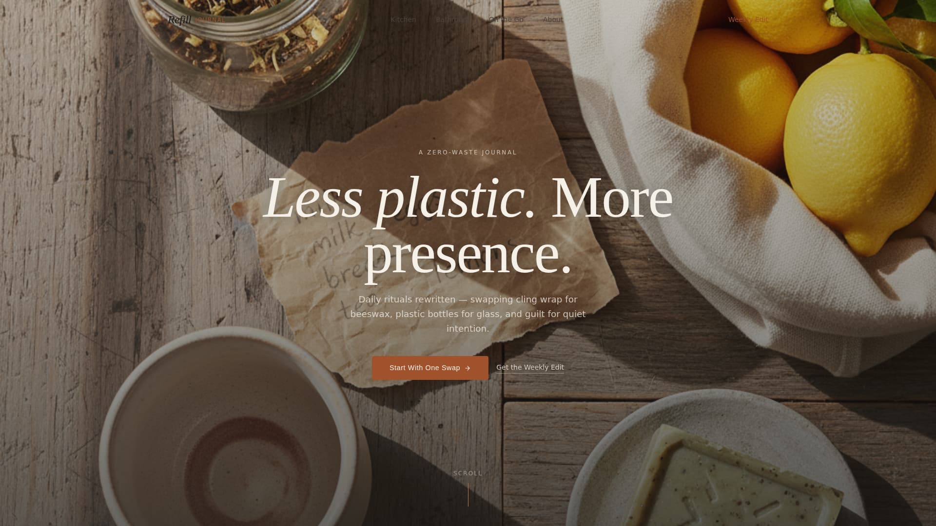 Refill - Intentional Zero Waste Landing Page Template