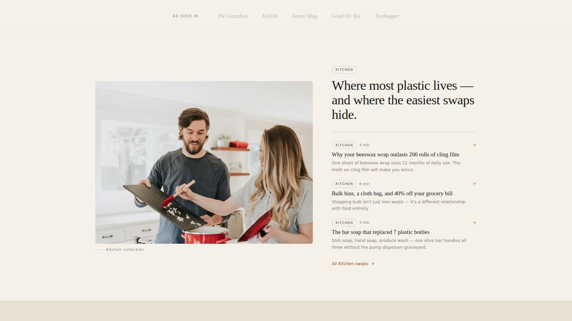 Refill - Intentional Zero Waste Landing Page Template