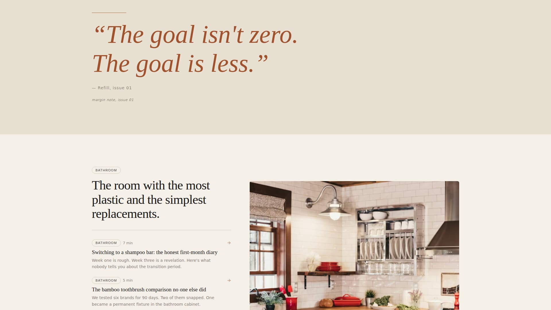 Refill - Intentional Zero Waste Landing Page Template
