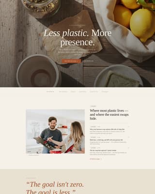 Refill - Intentional Zero Waste Landing Page Template