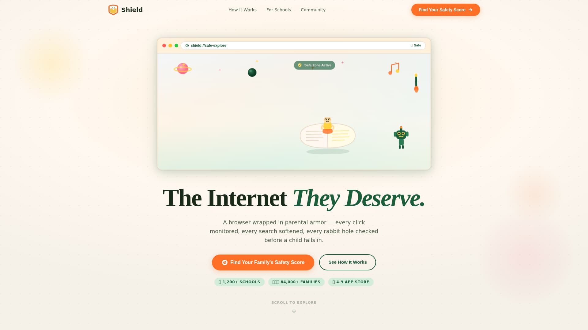 Kids Online Safety & Tech Specialist Education Website Template