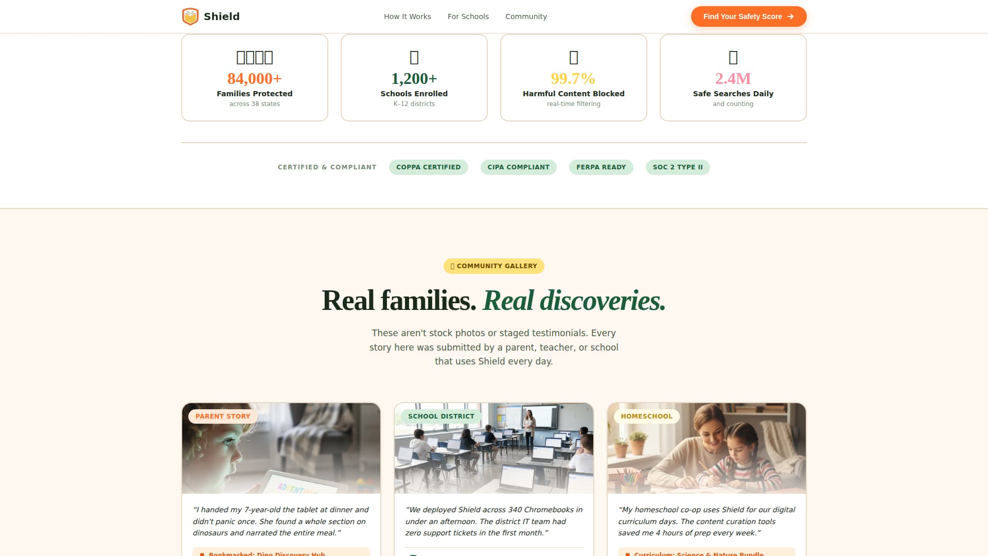 Kids Online Safety & Tech Specialist Education Website Template