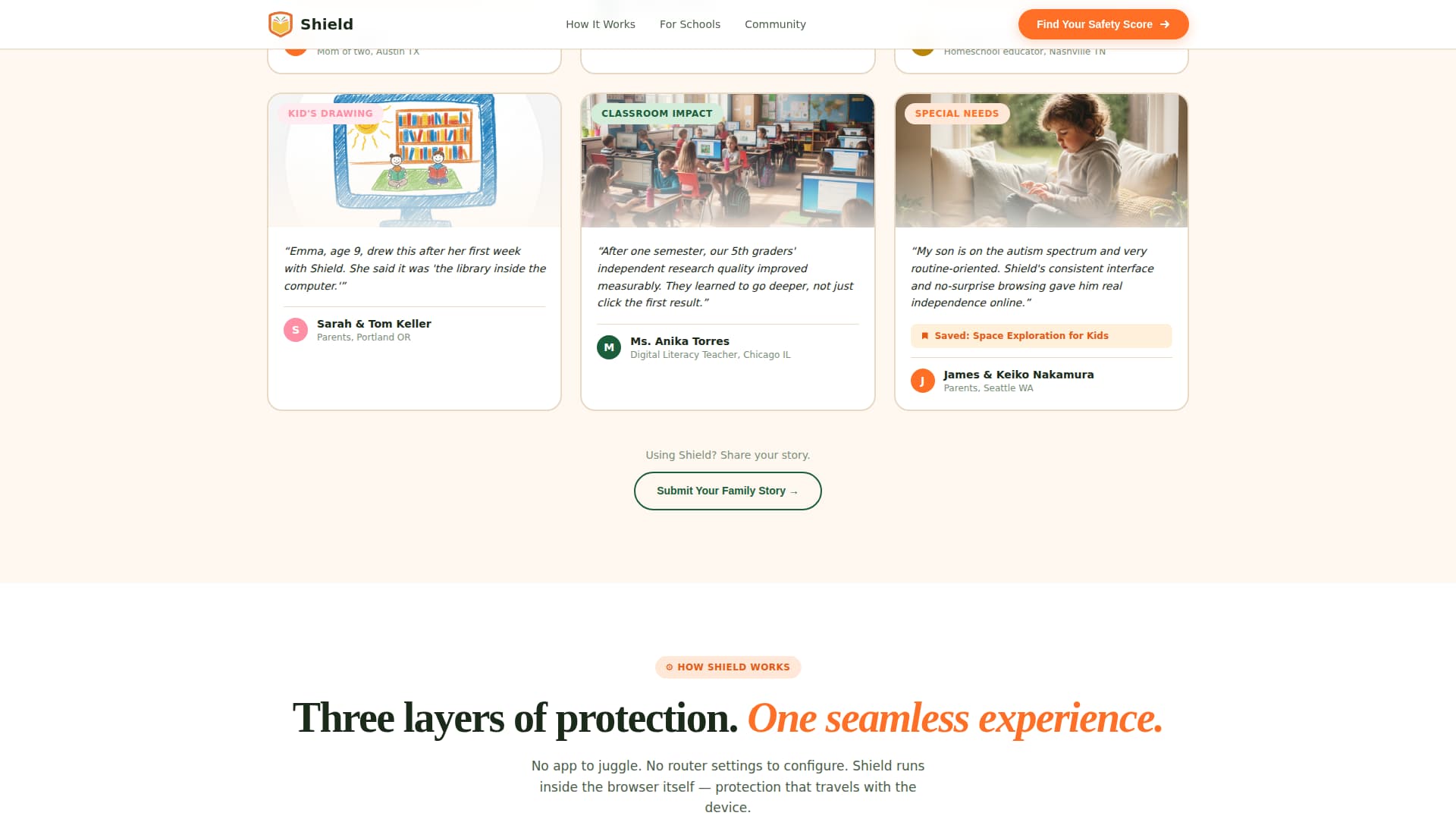 Kids Online Safety & Tech Specialist Education Website Template