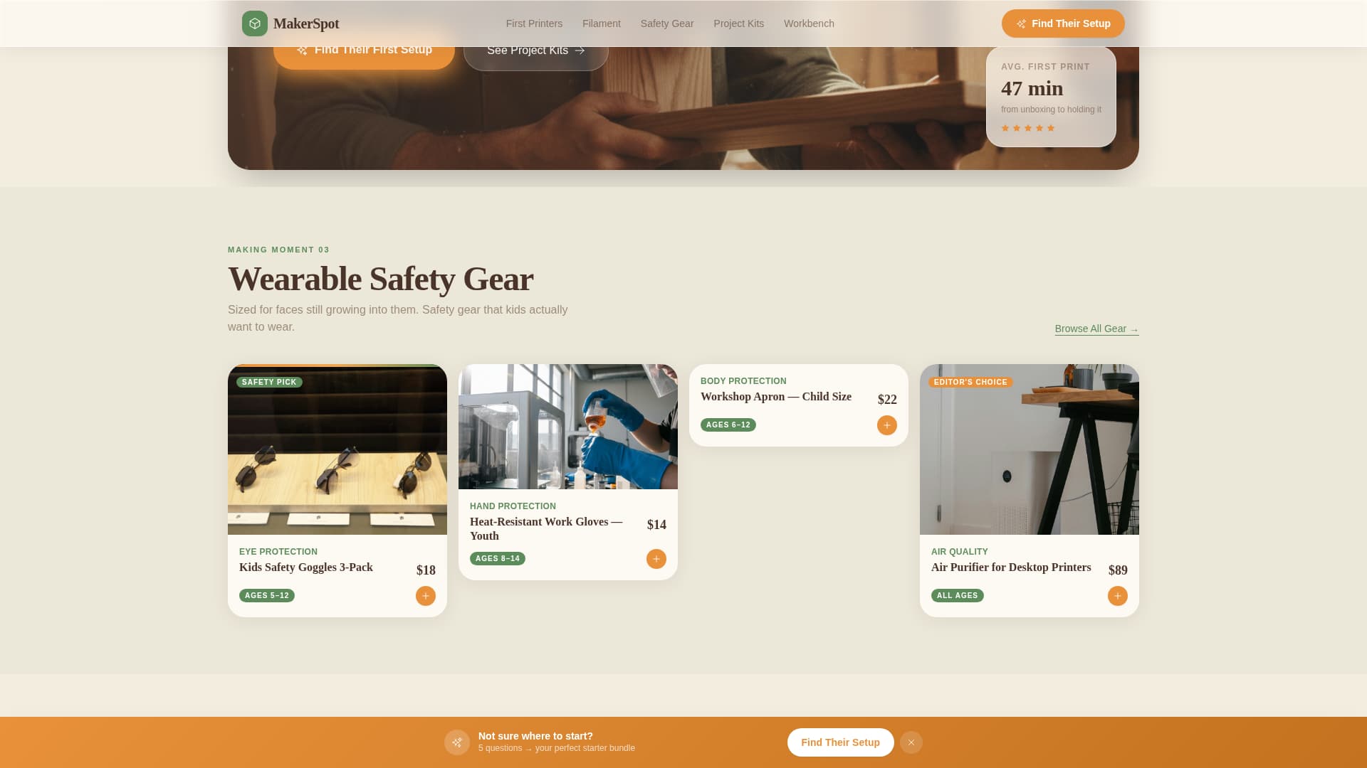 Kids 3D Printing & Maker Specialist Professional Website Template