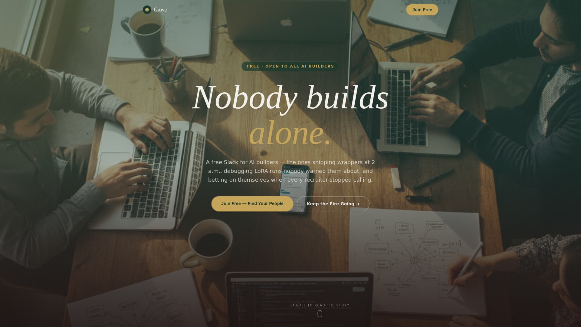 Grove - Inspiring Aibuilders Landing Page Template