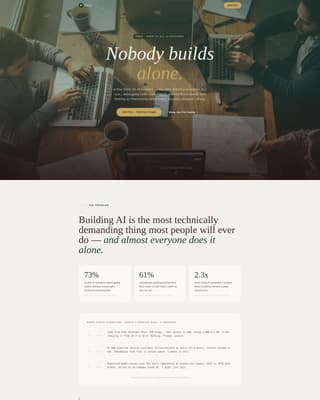 Grove - Inspiring AI Builders Landing Page Template