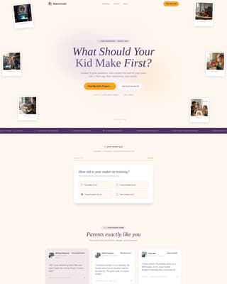 Maker - Inspiring Kids 3D Printing Landing Page Template