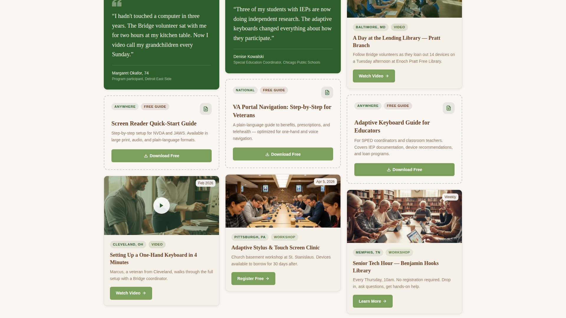 Bridge - Empowering Accessibility Landing Page Template