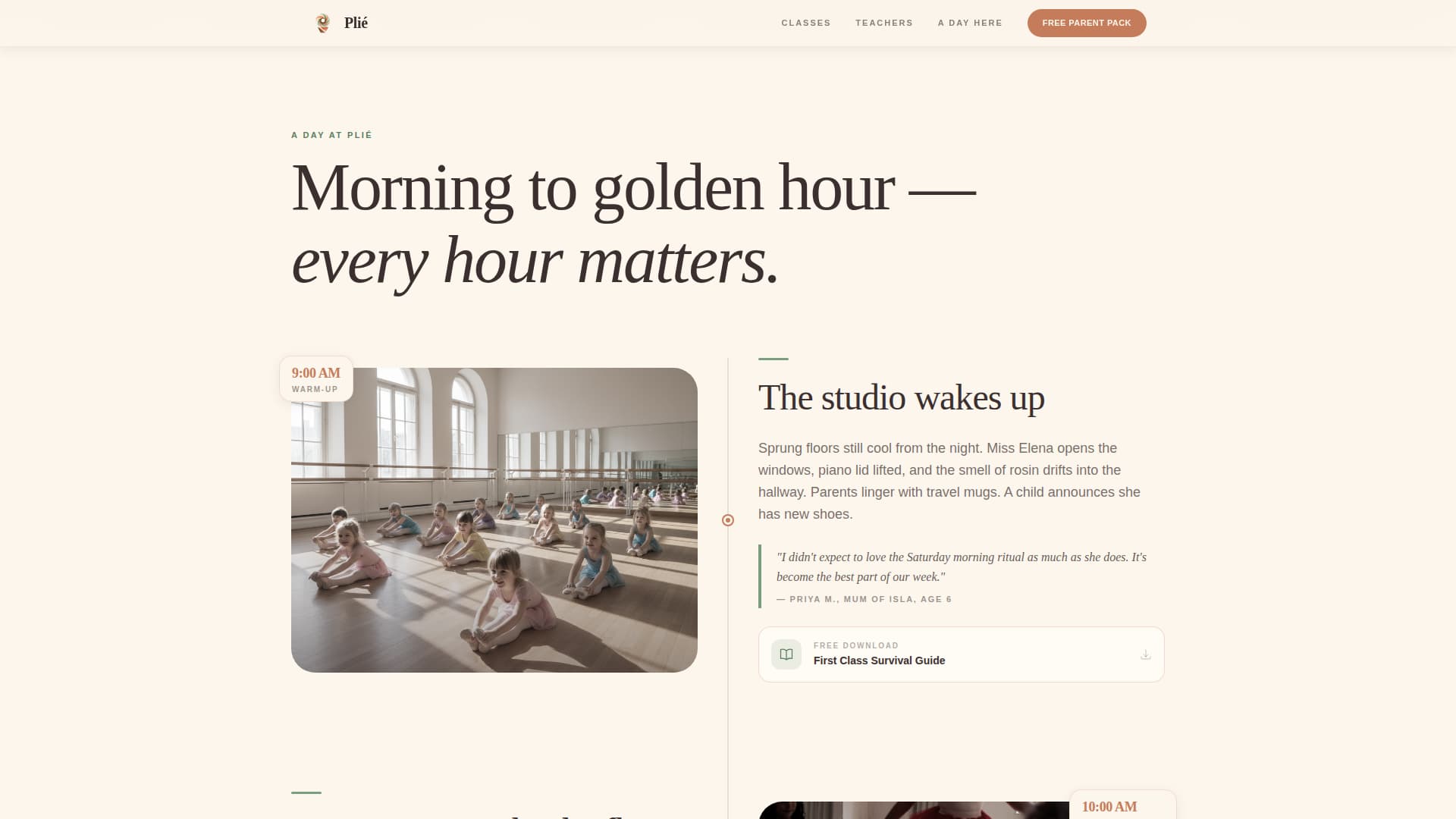 Kids Ballet Professional Website Template