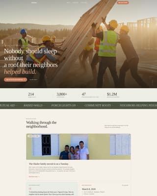Shelter - Heartfelt Housing Landing Page Template