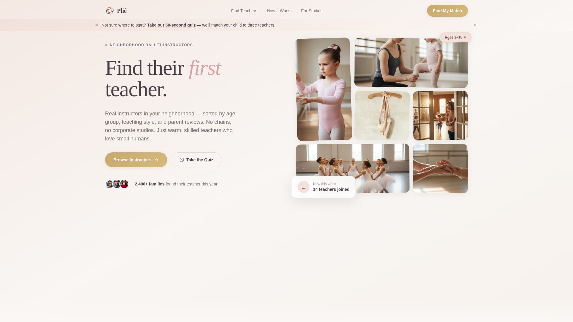 Kids Ballet Directory Website Template