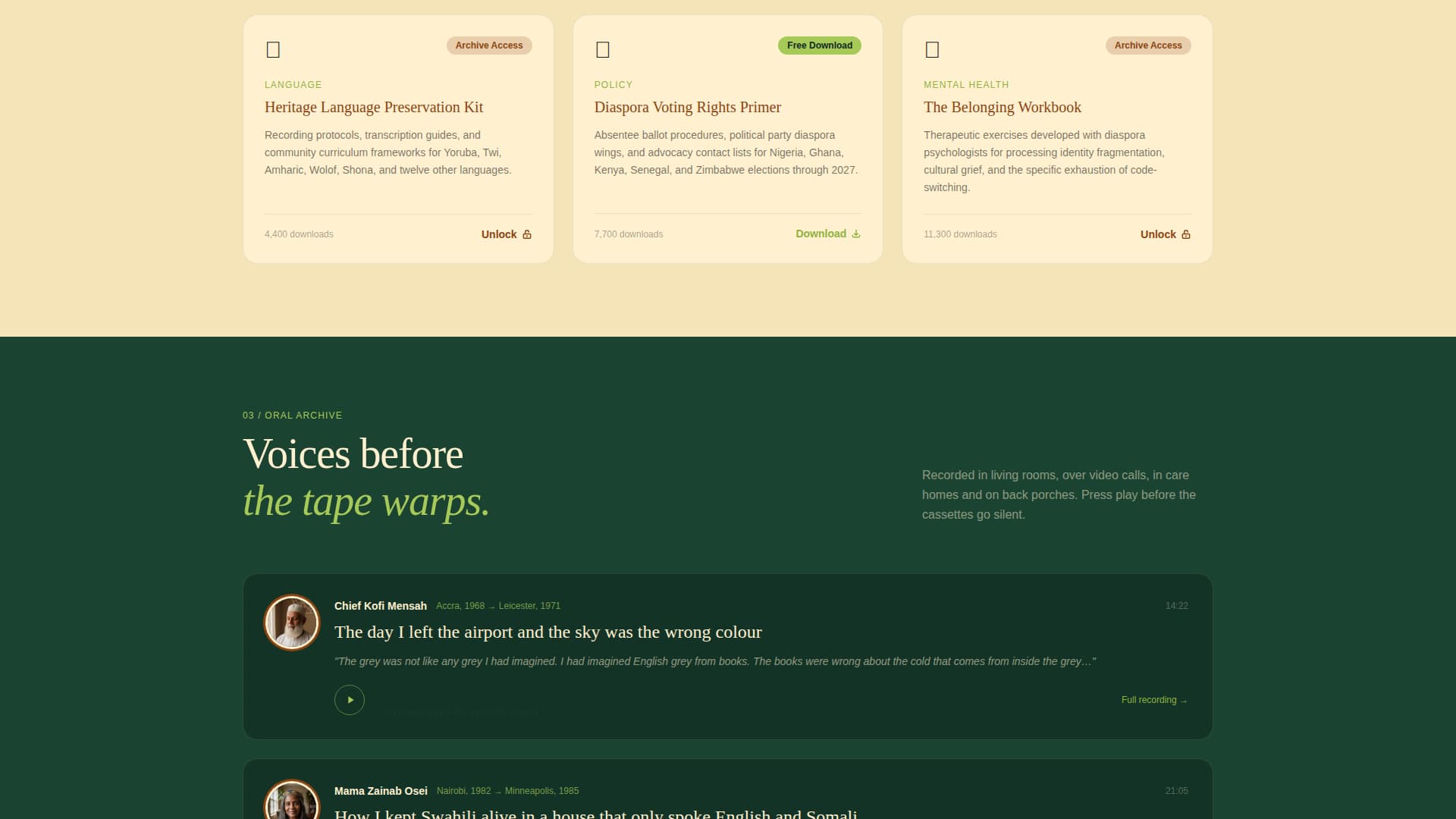 Diaspora - Vibrant Community Landing Page Template