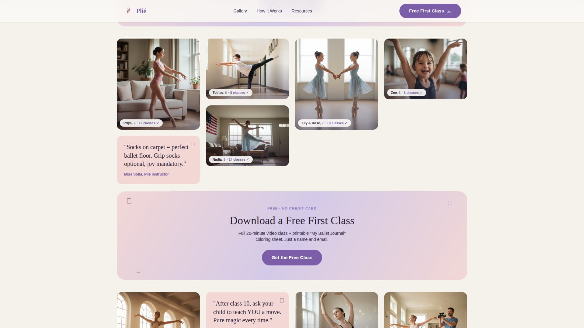Kids Ballet Specialist Professional Website Template
