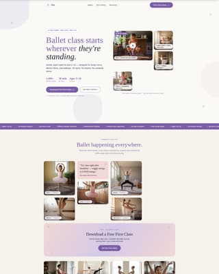 Kids Ballet Specialist Professional Website Template