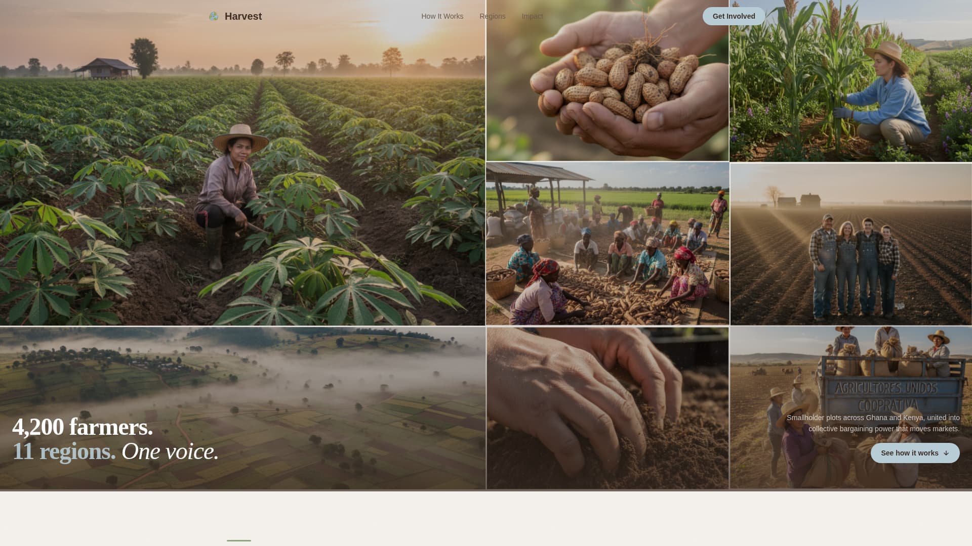 Harvest - Collective Farming Landing Page Template