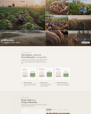 Harvest - Collective Farming Landing Page Template