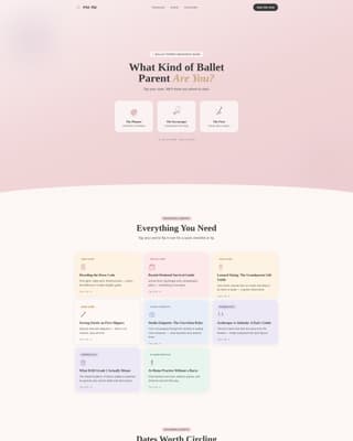 Kids Ballet Pre-Launch Website Template