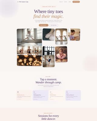 Pli - Enchanting Ballet Landing Page Template