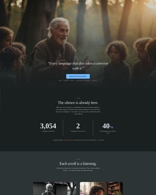 Tongue - Vibrant Language Preservation Landing Page Template
