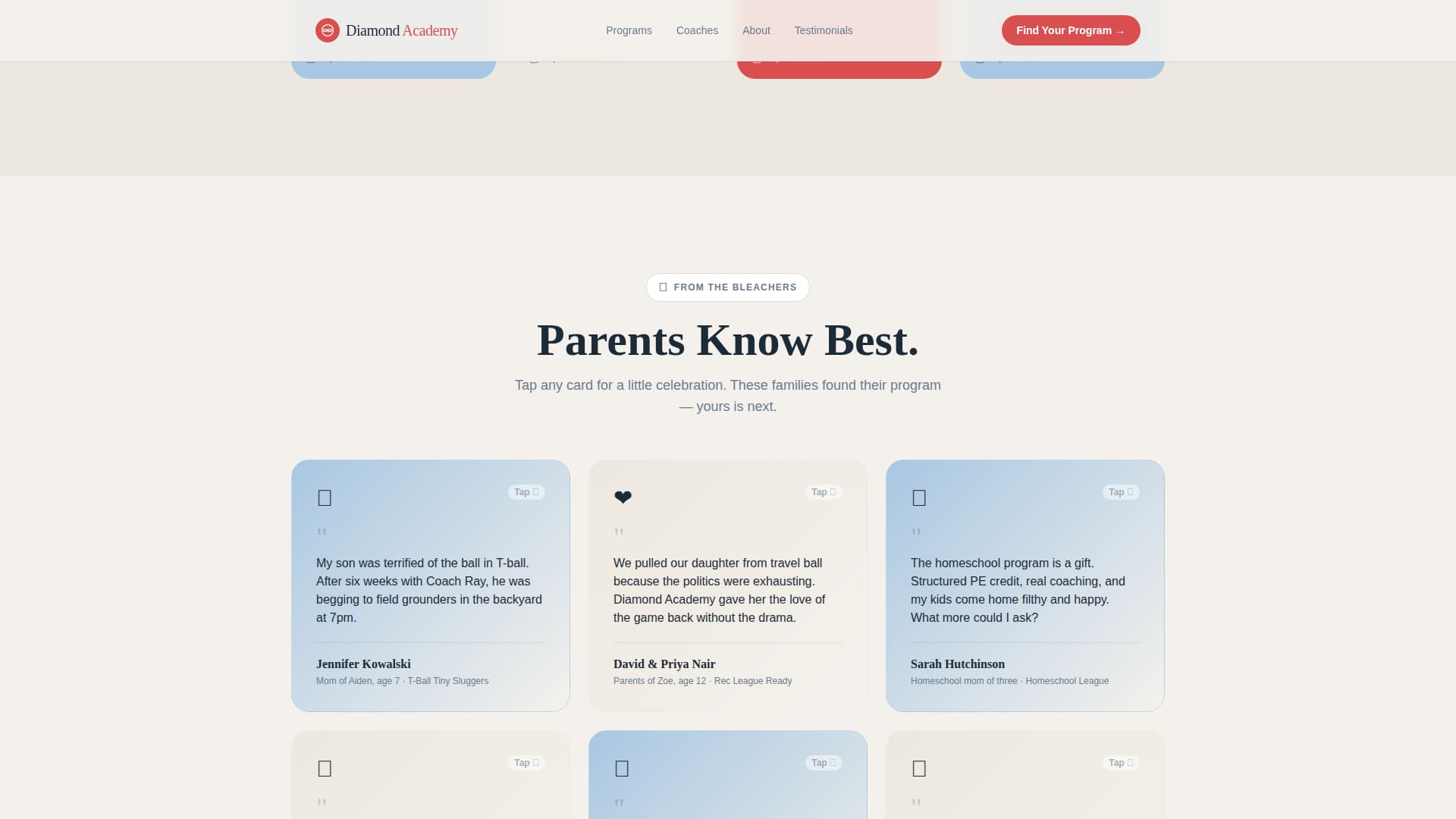 Kids Baseball Reviews Website Template