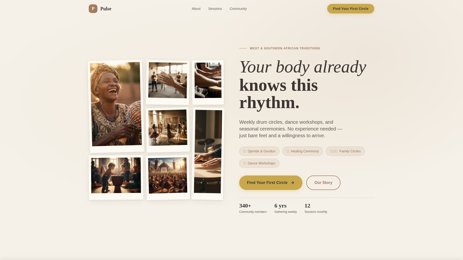 Pulse - Healing Community Landing Page Template