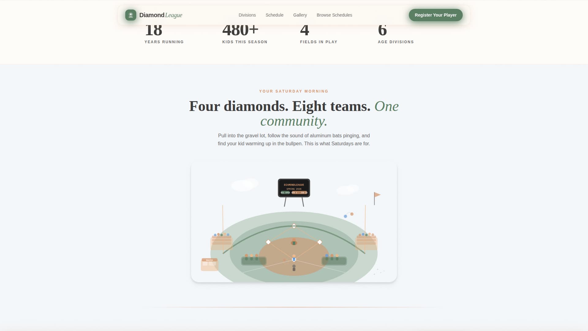 Kids Baseball Professional Website Template