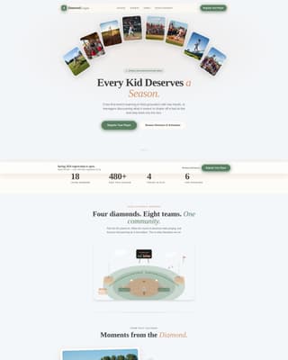 Kids Baseball Professional Website Template
