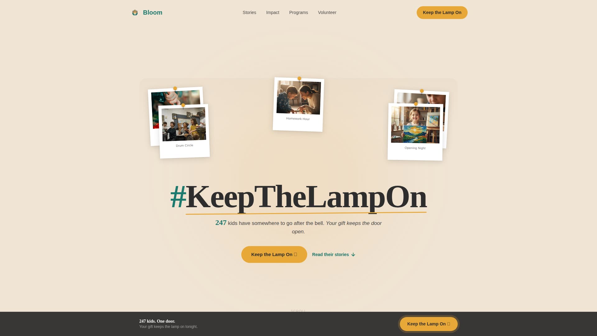 Bloom - Heartfelt Afterschool Landing Page Template