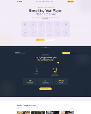 Kids Baseball Booking Website Template