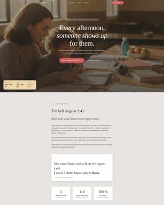 Uplift - Heartfelt Tutoring Landing Page Template