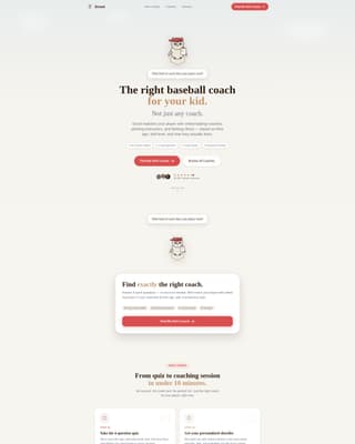 Scout - Trusted Baseball Instructor Landing Page Template