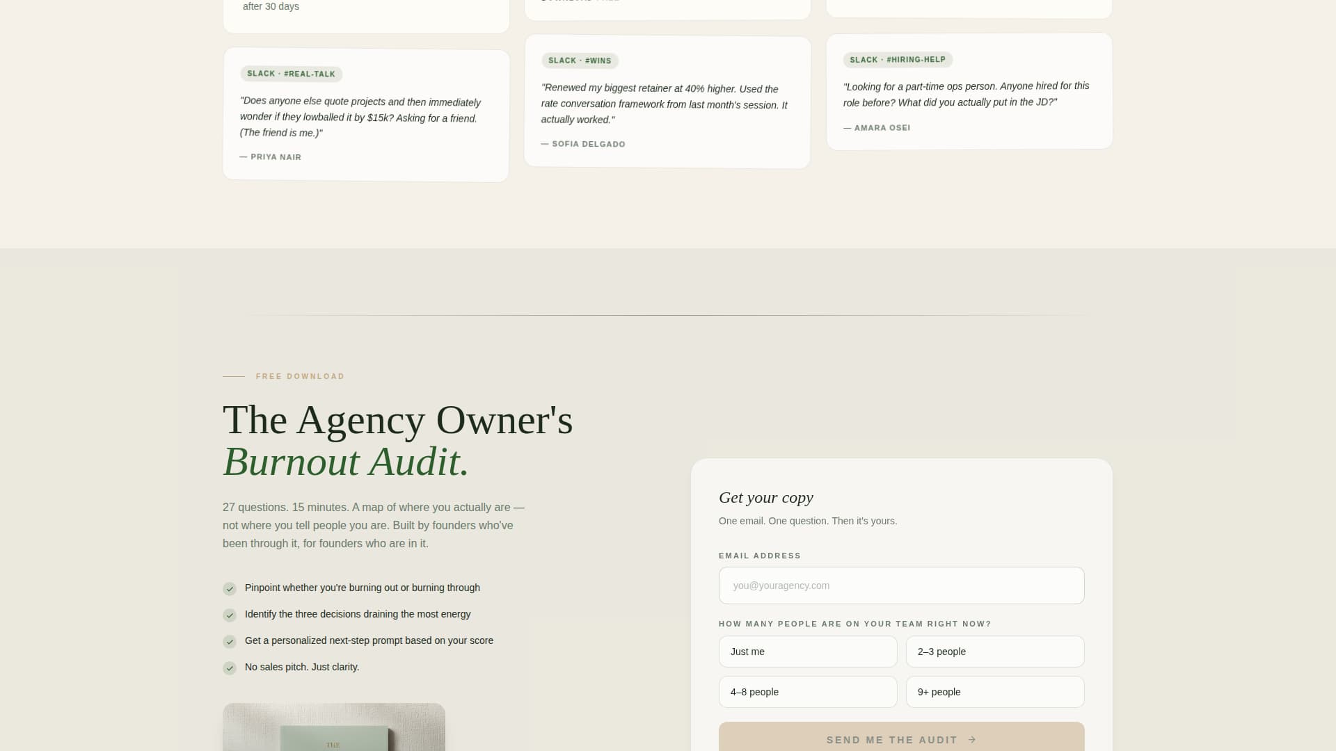 Gather - Restorative Agencyowners Landing Page Template