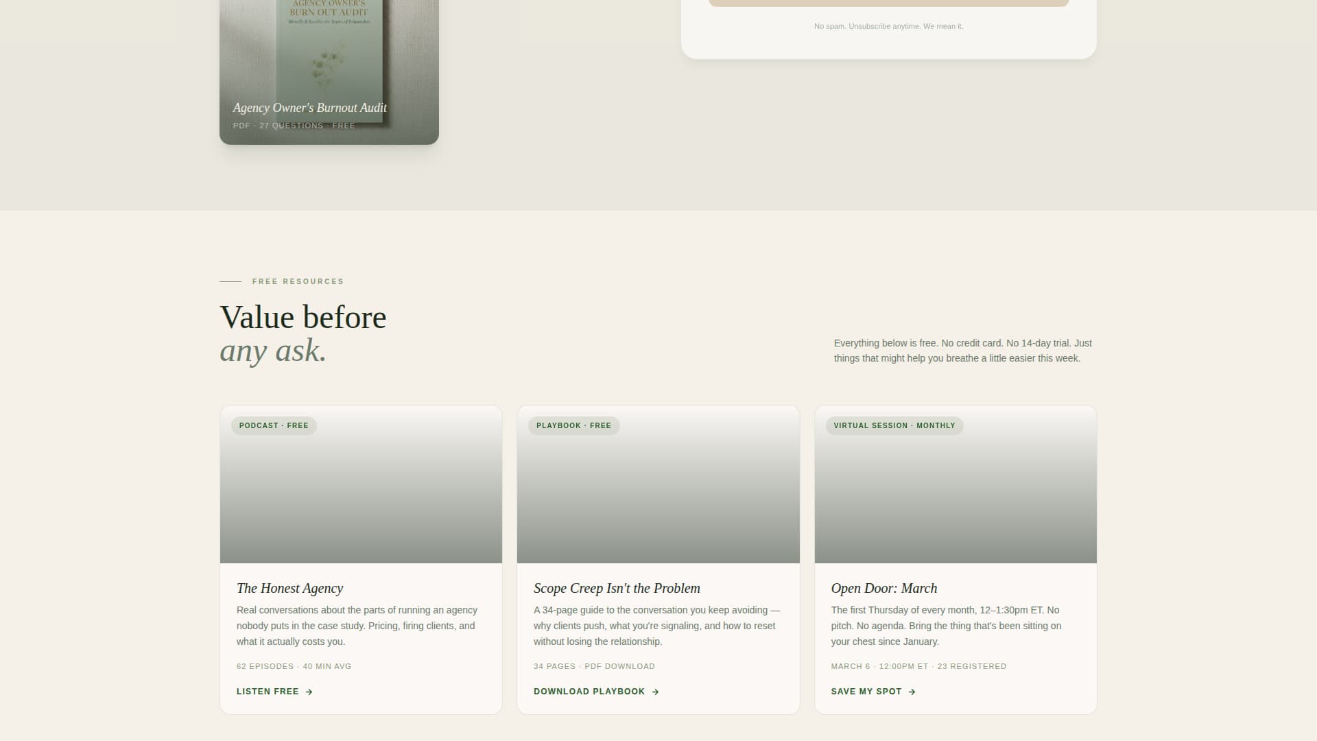 Gather - Restorative Agencyowners Landing Page Template