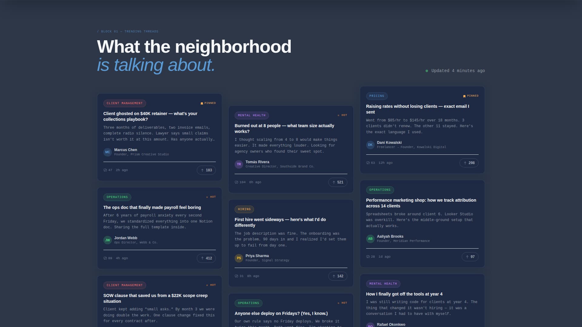 Townhall - Thriving Agency Landing Page Template