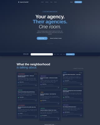 Townhall - Thriving Agency Landing Page Template